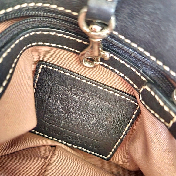 Coach Black Signature Canva Tote with Leather Trim - Picture 3 of 7